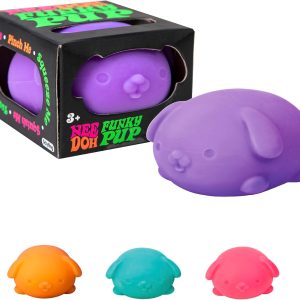Schylling NeeDoh Funky Pups ?C Squishy Sensory Toy ?C Soft Dough Filling ?C Ages 3 and Up - Color May Vary; One Dog Per Pack