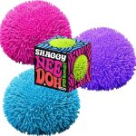 Nee-Doh Schylling Shaggy Groovy Glob! Squishy. Squeezy. Stretchy Stress Balls Neon Colors Gift Set Party Bundle - 3 Pack (Assorted Colors)