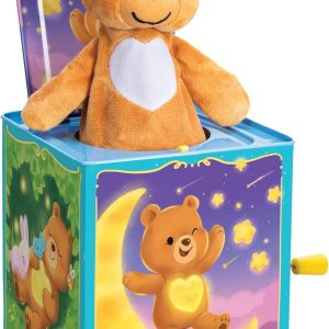 Schylling-Teddy Bear Pop N Glow Jack in The Box-18+mo-TPGJB. Small